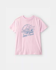 Boys Semi-Truck Graphic Tee - Pink