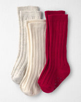 Baby Girl 3-Pack No-Slip Knee-High Socks Made with Organic Cotton