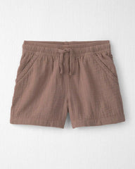 Toddler Boy 2-Piece Organic Cotton Gauze Embroidered Top & Short Set