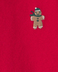 Toddler Boy Gingerbread Polo Sweater - Red