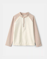 Toddler Boy Colorblock Rashguard - Tan/Ivory