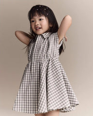 Toddler Girl Avenue Twirl™ Scalloped Dress in Gingham - Grey