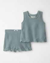 Baby Girl 2-Piece Organic Cotton Knit Top & Short Set