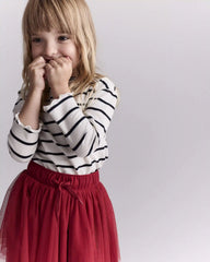 Toddler Girl Avenue Twirl™ Tiered Midi Skirt with Tulle - Red