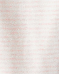 Baby Girl Flutter-Waist Striped Pants - Pink/Cream