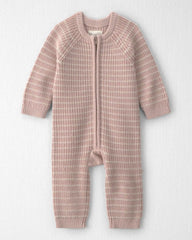 Baby Girl Organic Cotton Sweater Knit Jumpsuit