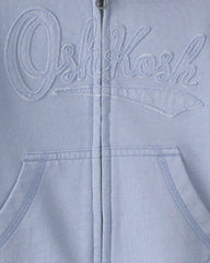 Baby Boy OshKosh Logo Zip-Up Hoodie - Blue