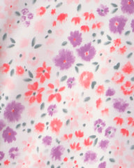 Baby Girl Floral Raincoat - Pink