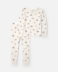 Toddler 2-Piece Dog PurelySoft™ Snug Fit Pajama Set - Cream