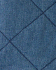 Toddler Girl Quilted Denim Jacket - Medium Wash