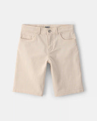 Girls Twill Baggy Shorts - Cream