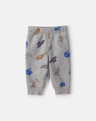 Baby Boy 3-Piece 'Go Team!' Football Fleece Layering Set - Grey/Blue