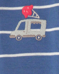 Baby 2-Pack Ice Cream Truck 100% Cotton Snug Fit 1-Piece Pajama - Blue/Ivory