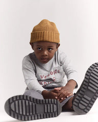 Toddler 'Chicken Nuggies' Long-Sleeve Pocket Graphic Tee - Heather Grey