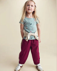 Toddler Girl Roller Skate Rib Top - Blue