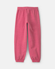 Girls 'New York' French Terry Joggers - Pink/Red
