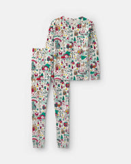 Kids 2-Piece Christmas Scavenger Hunt 100% Cotton Snug Fit Pajama Set