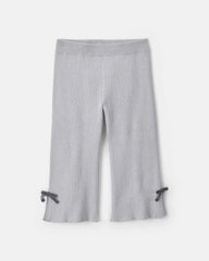 Toddler Girl Bow Flare Pants - Grey