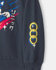 Boys Sonic The Hedgehog™ Pullover Sweatshirt - Navy Blue