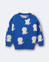 Toddler Girl Pullover Sweater - Royal Blue