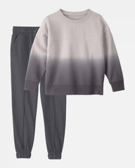 Boys 2-Piece Ombre French Terry Pullover & Pant Set - Grey