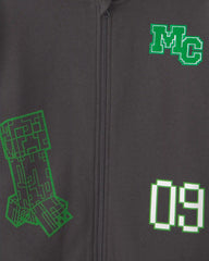 Boys Minecraft® Zip-Up Hoodie - Black/Green
