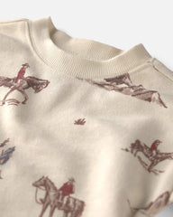 Baby 2-Piece Organic Cotton French Terry Pullover & Pant Set in Western Rodeo