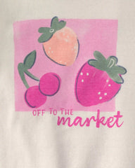Toddler Girl Fruit 100% Cotton 6-Piece Pajama Sets - Pink/Purple