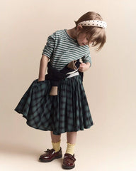 Toddler Girl Avenue Twirl™ Midi Skirt in Plaid - Green/Black