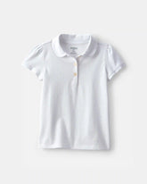 Toddler Girl Uniform Polo Shirt - White