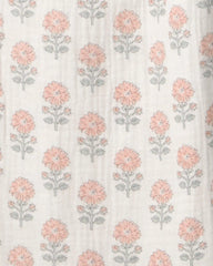 Girls Organic Cotton Gauze Jumpsuit in Rosebud Petal Print