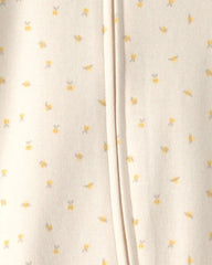 Baby Girl Bee 100% Cotton 2-Way Zip Sleep & Play Pajamas - Ivory