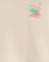 Baby Girl 'Where the Sun Never Sets' Graphic Tee - Cream