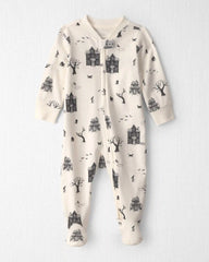 Baby Organic Cotton Sleep & Play Pajamas in Spooky Village