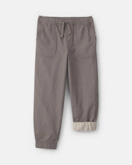 Boys Twill Joggers - Grey
