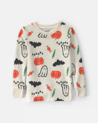 Baby Halloween Print 2-Piece Pyjama Set - Cream