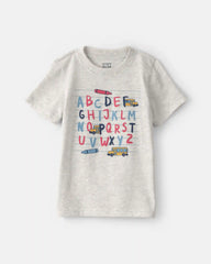 Toddler 'ABC' Alphabet Graphic Tee - Grey