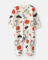 Baby Halloween 2-Way Zip 100% Cotton Sleep & Play Pajamas - Cream