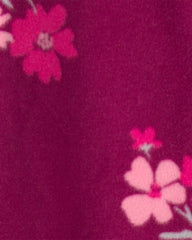 Baby Girl Floral Fleece 2-Way Zip Sleep & Play Pajamas - Purple