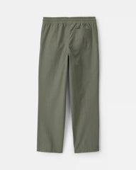 Boys Pull-On Canvas Pants - Olive Green