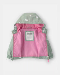 Baby Girl Floral Windbreaker - Green