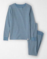Kids 2-Piece Organic Cotton Ribbed Pajama Set in Stripes