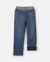 Boys Denim Pull-On Jeans - Medium Wash