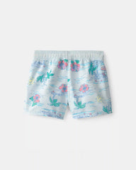 Toddler Boy Tropical Beach Swim Trunks - Blue