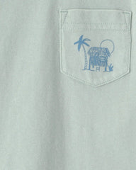 Baby Boy Pocket Tee - Mint Green