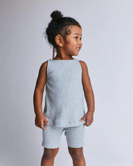 Toddler Girl Ribbed Playtime Tank Top - Heather Grey