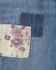 Baby Girl Floral Patch Denim Pull-On Jeans - Light Wash