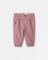 Baby Girl Floral Corduroy Baggy Pants - Purple