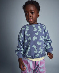 Toddler Otter Sweatshirt™ with Pockets in Abstract Print - Slate Blue