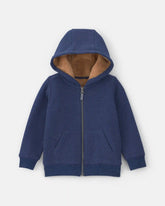 Toddler Boy Fleece Zip-Up Jacket - Navy Blue